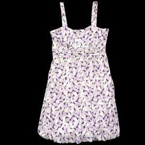 IZ Byer Purple/White Bubble Hem Dress-Juniors-Sz 9